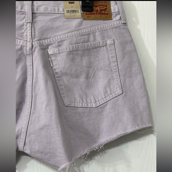 Levi’s 501 Originals Jeans Shorts Washed Lilac - Picture 6 of 12